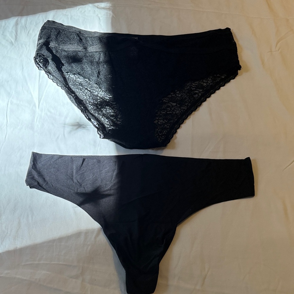 2x Black Lace Bottoms